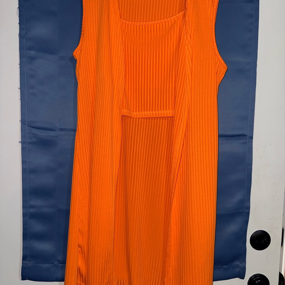 Orange Sleeveless Vest with Tank - Picture 2 of 8
